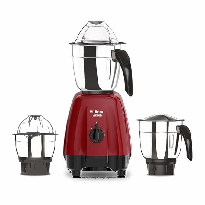Vidiem Victor Cherry Red 650w Mixer Grinder